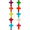 12 Pack: Multicolor Reconstituted Stone Cross Beads, 15mm by Bead Landing™